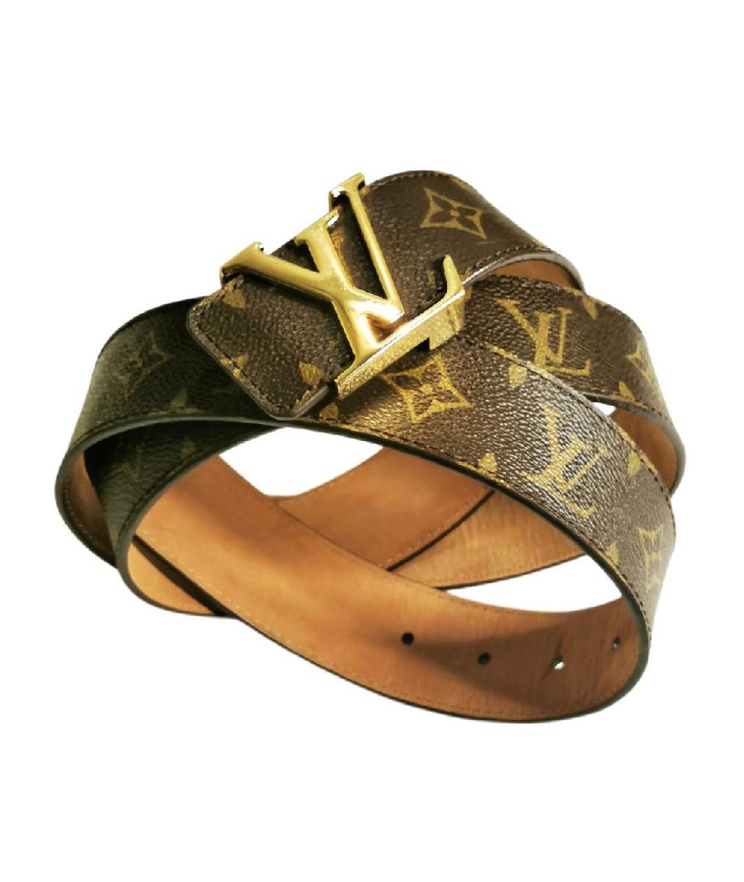 LOUIS VUITTON Коричневый кожаный ремень, фото 1