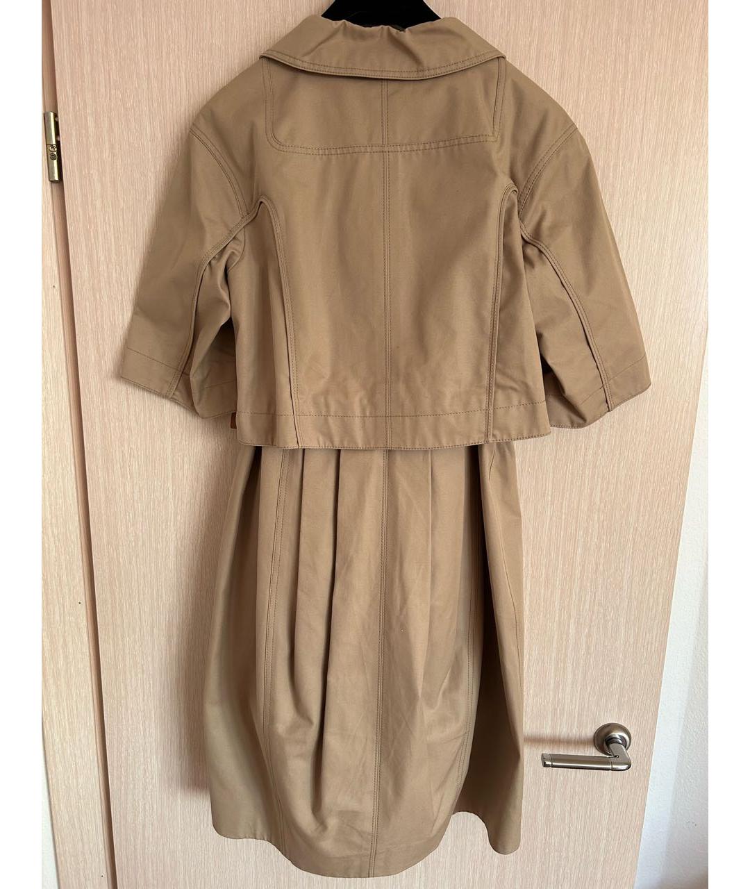 LOUIS VUITTON Бежевый хлопковый тренч/плащ, фото 2