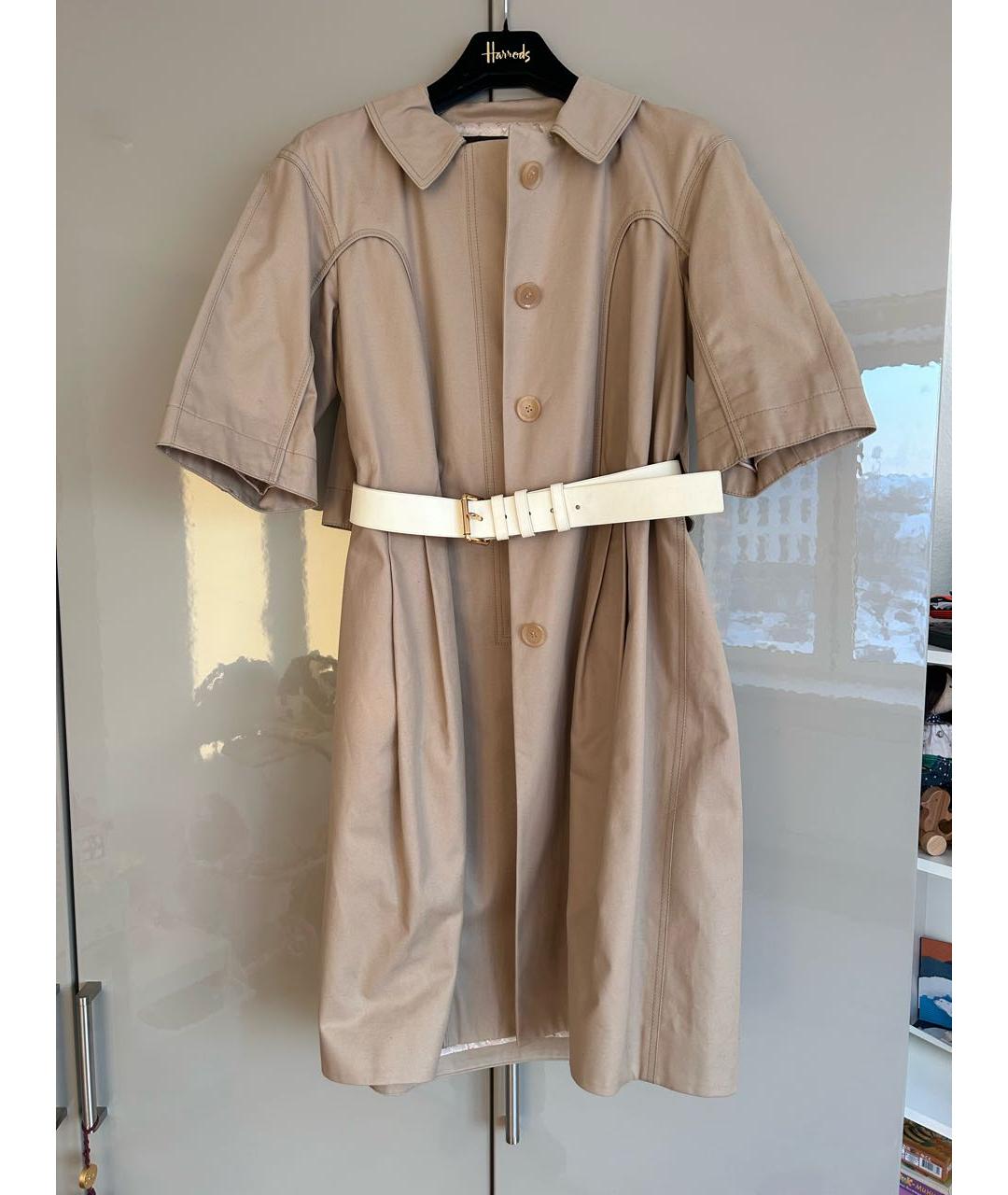 LOUIS VUITTON Бежевый хлопковый тренч/плащ, фото 9