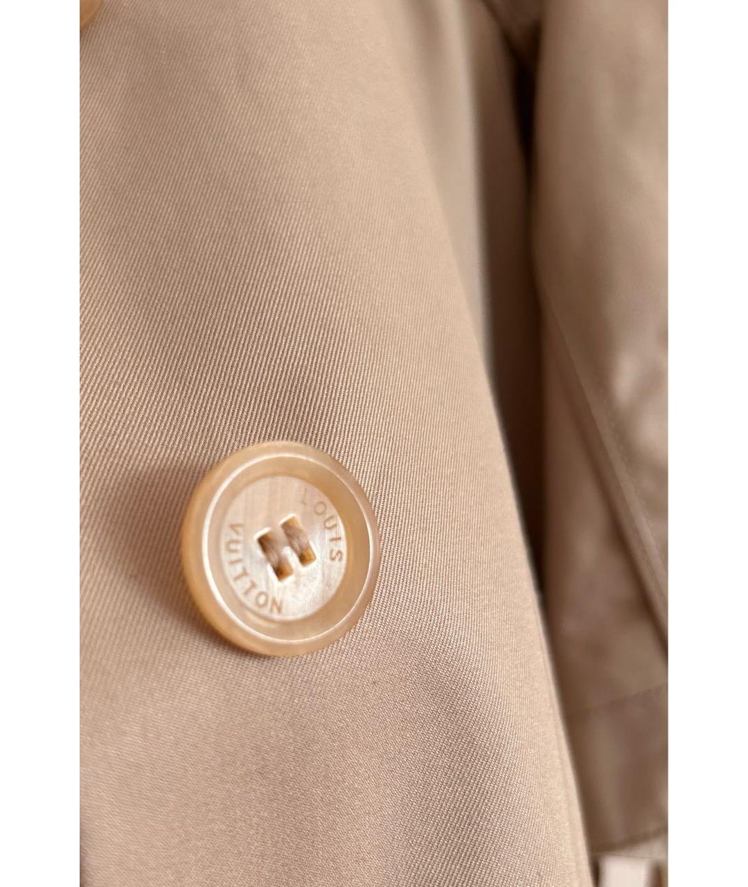 LOUIS VUITTON Бежевый хлопковый тренч/плащ, фото 8