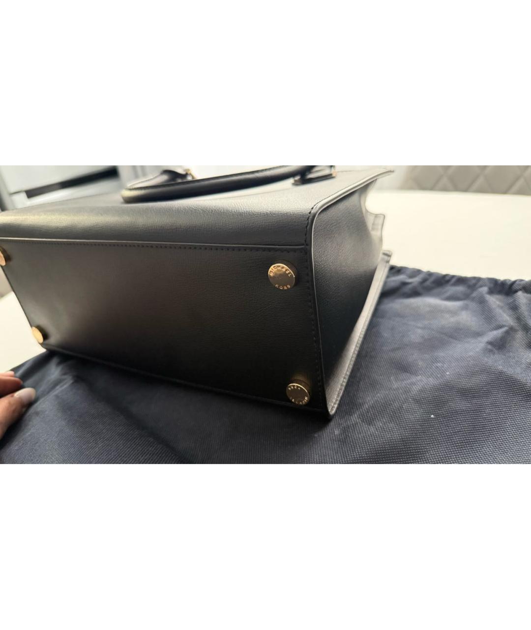 MICHAEL KORS Черная кожаная сумка с короткими ручками, фото 5