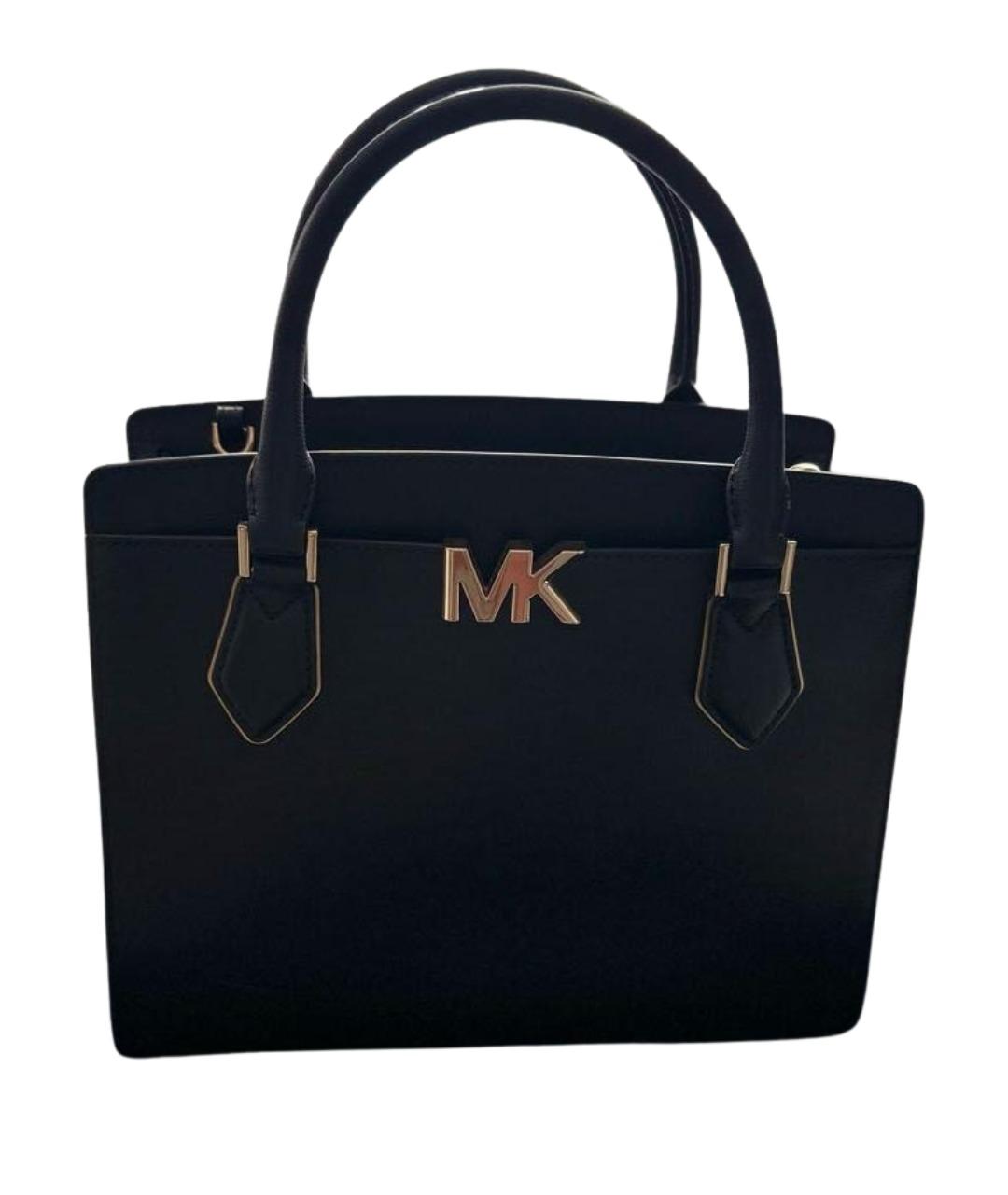 MICHAEL KORS Черная кожаная сумка с короткими ручками, фото 1
