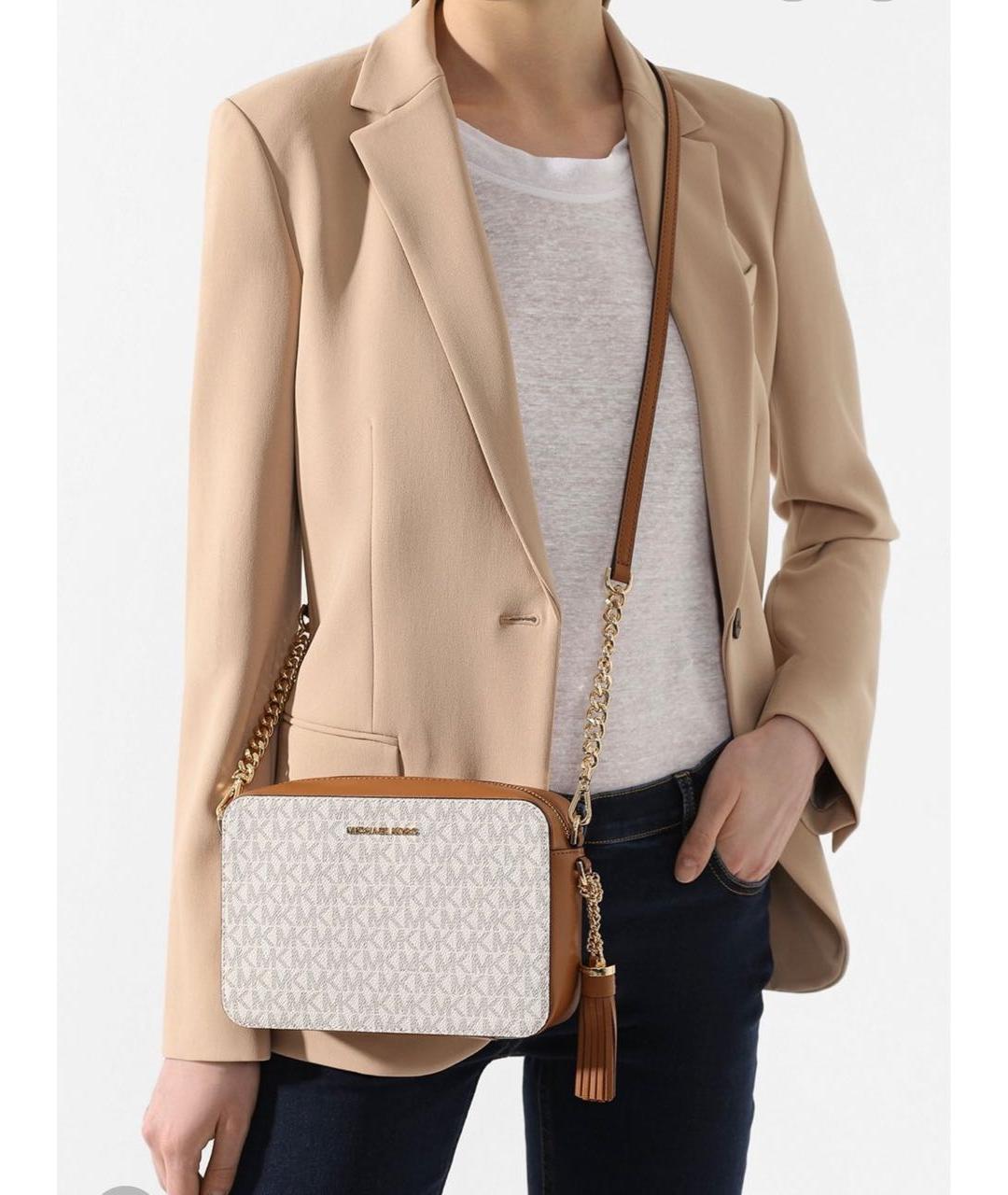 MICHAEL KORS Бежевая сумка через плечо, фото 6