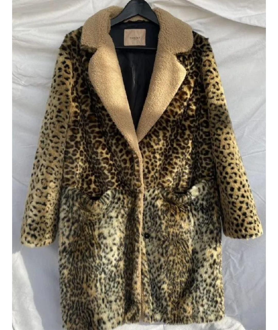 TWIN-SET Коричневая шуба, фото 9