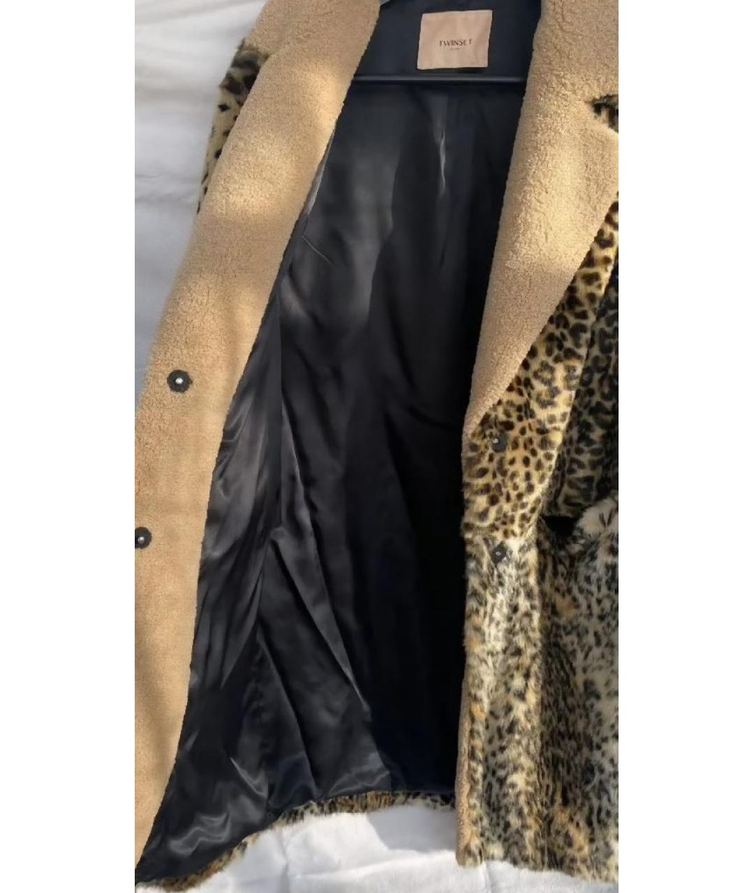 TWIN-SET Коричневая шуба, фото 5