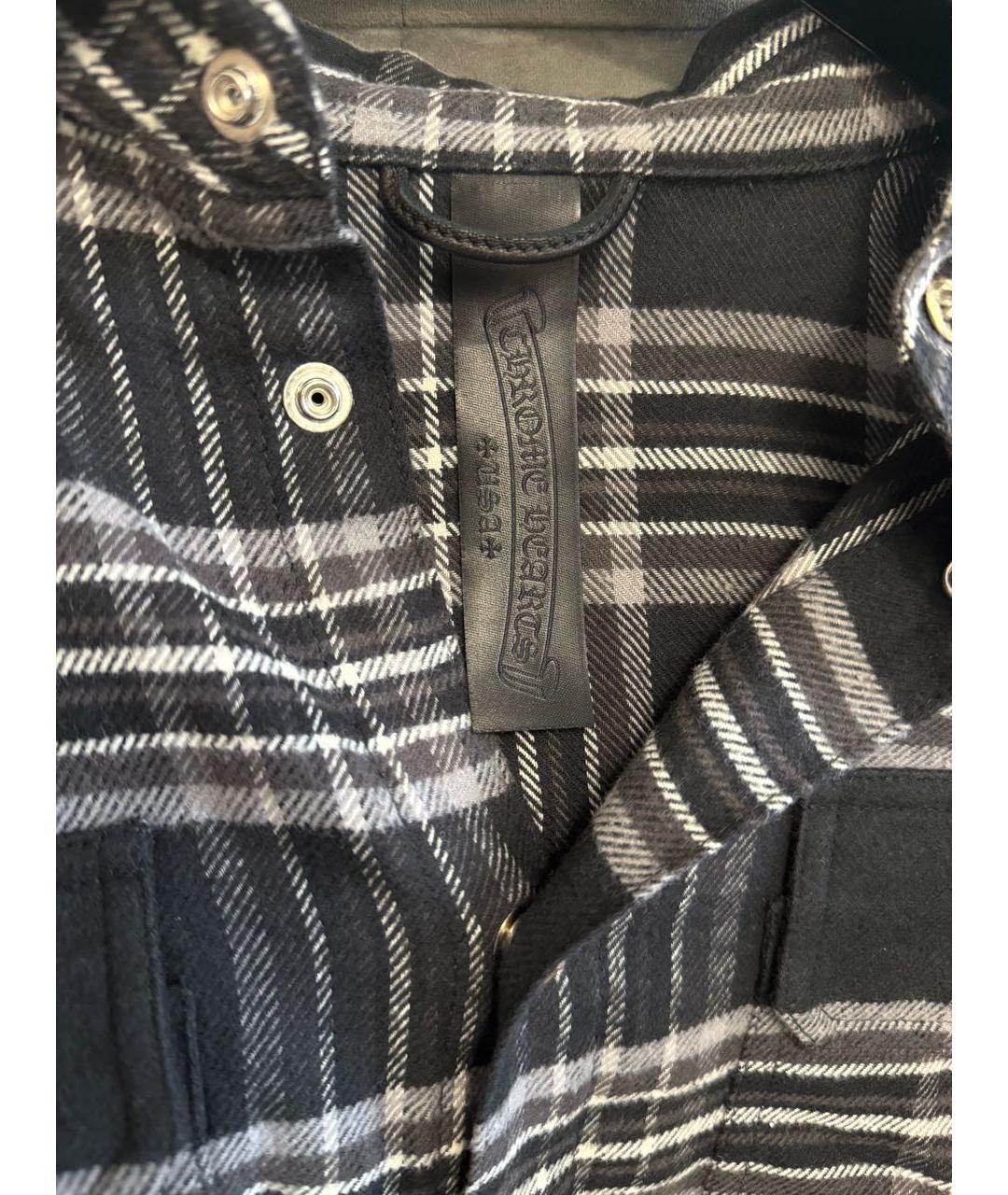 CHROME HEARTS Черная хлопковая кэжуал рубашка, фото 3