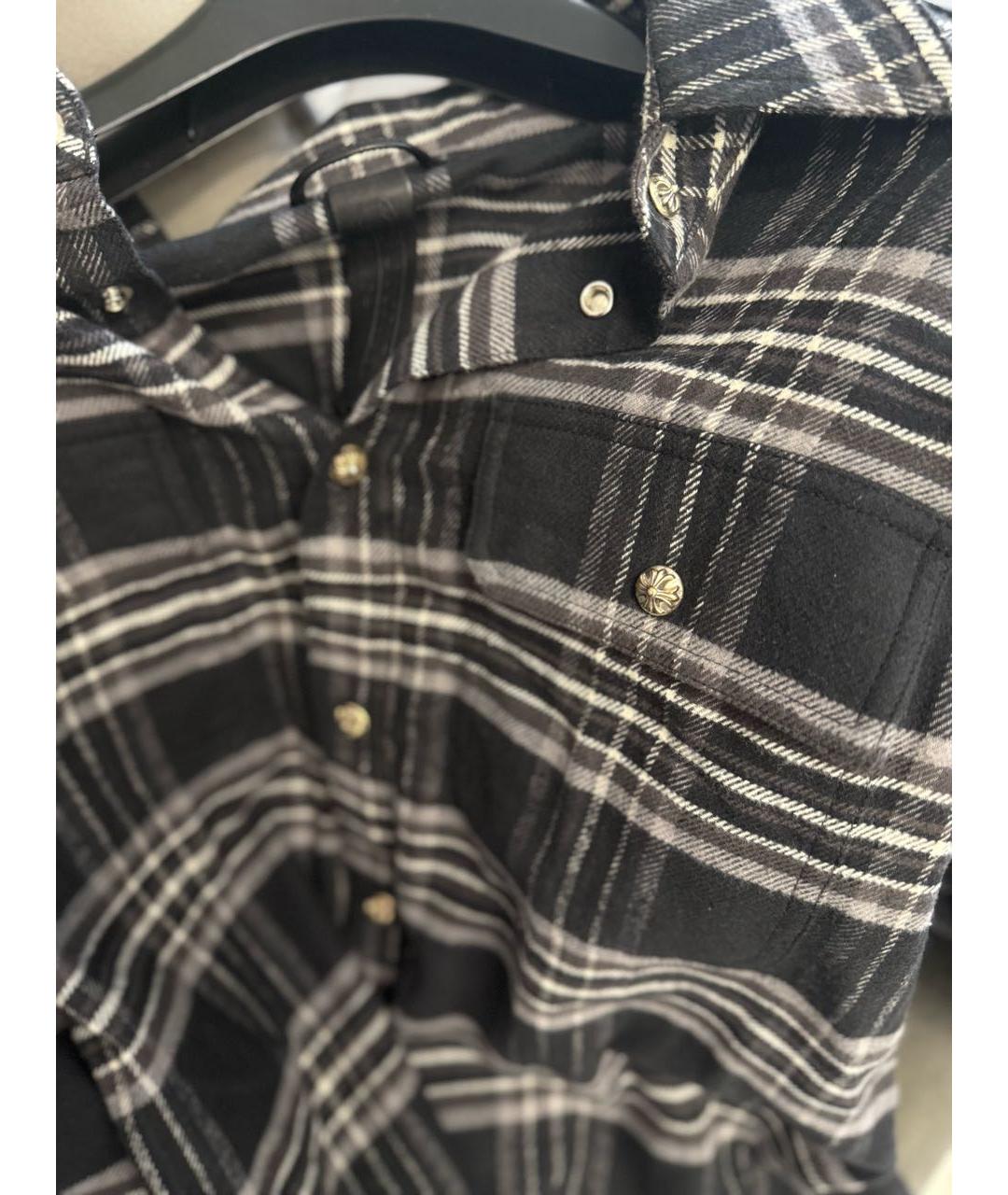 CHROME HEARTS Черная хлопковая кэжуал рубашка, фото 6