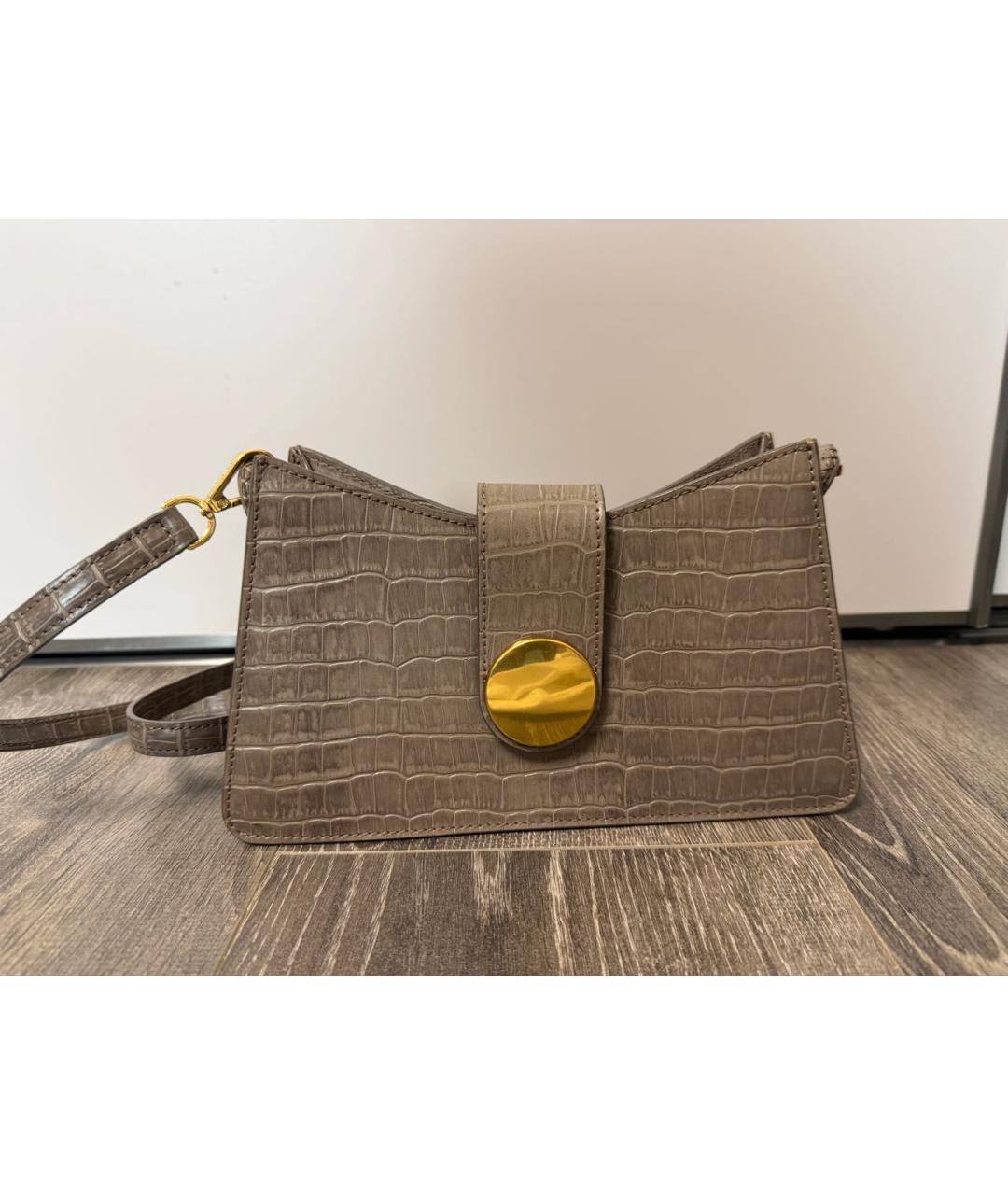 Elleme Серая кожаная сумка через плечо, фото 9