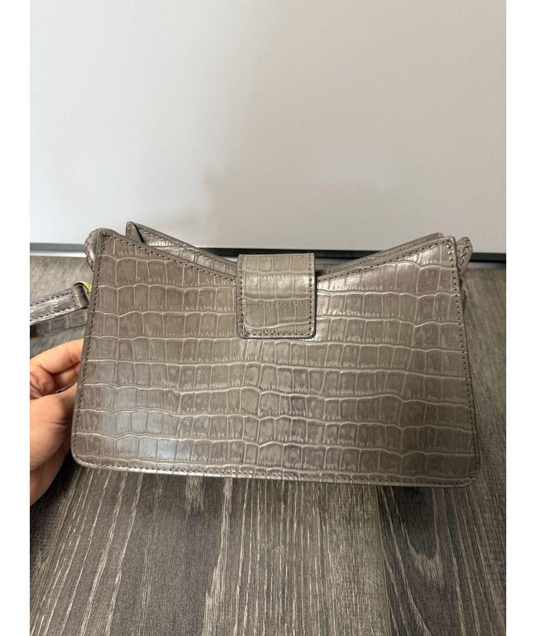 Elleme Серая кожаная сумка через плечо, фото 3