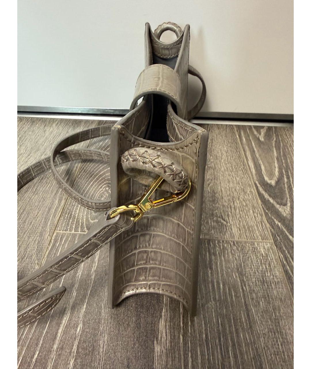 Elleme Серая кожаная сумка через плечо, фото 8