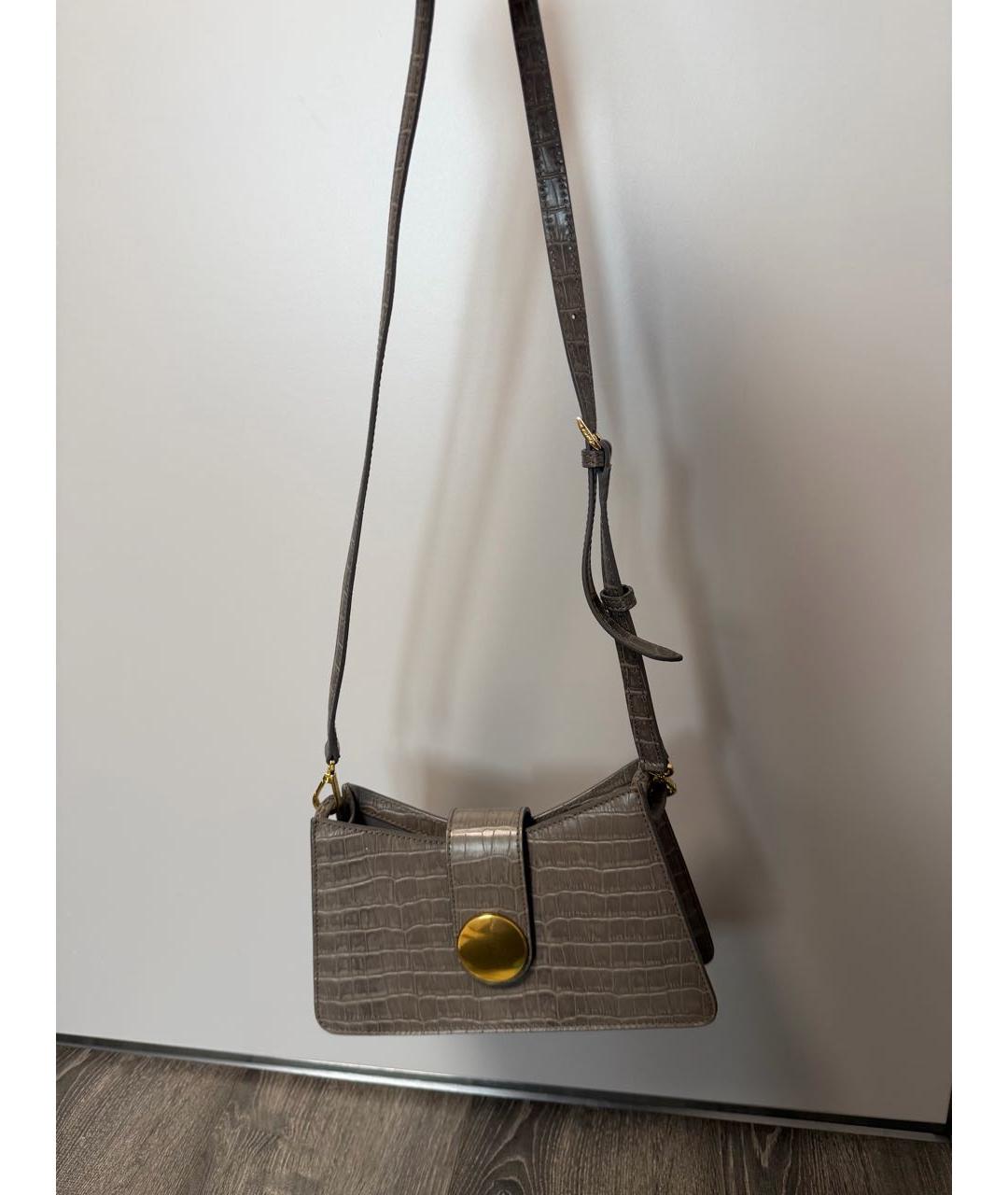 Elleme Серая кожаная сумка через плечо, фото 7