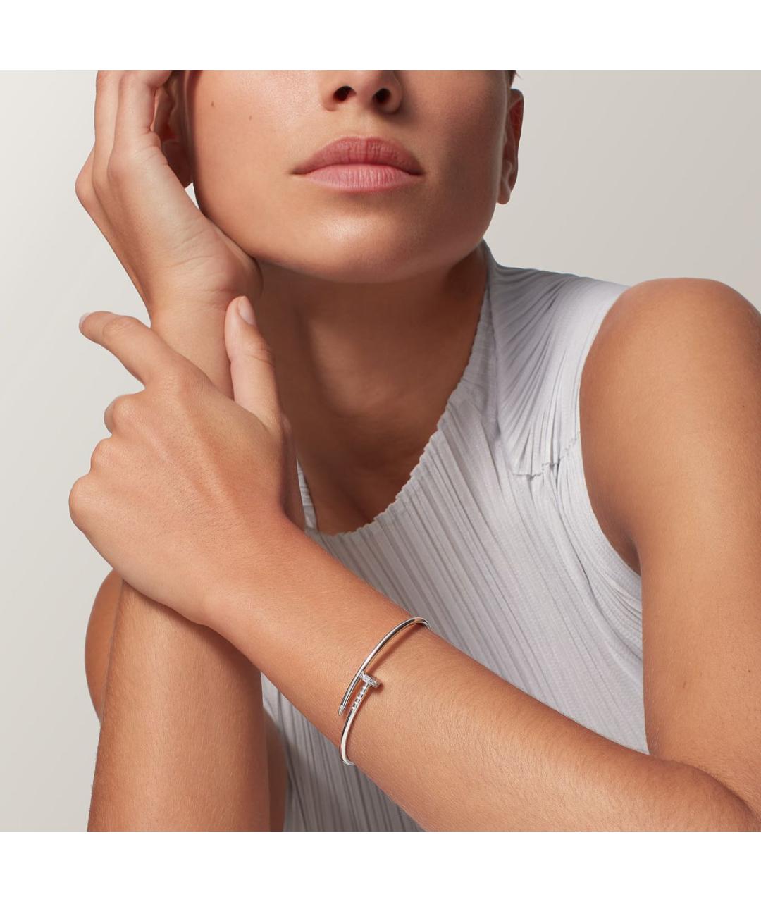 CARTIER Серебрянный браслет из белого золота, фото 2