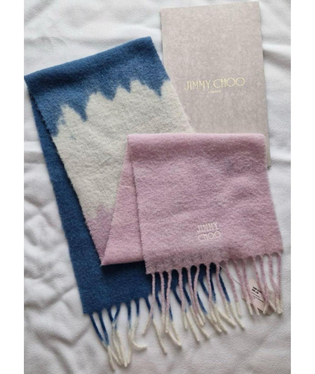 JIMMY CHOO Мульти шерстяной шарф, фото 7