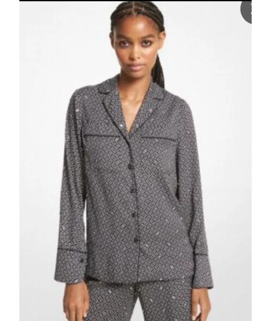 MICHAEL KORS Черная полиэстеровая блузы, фото 3