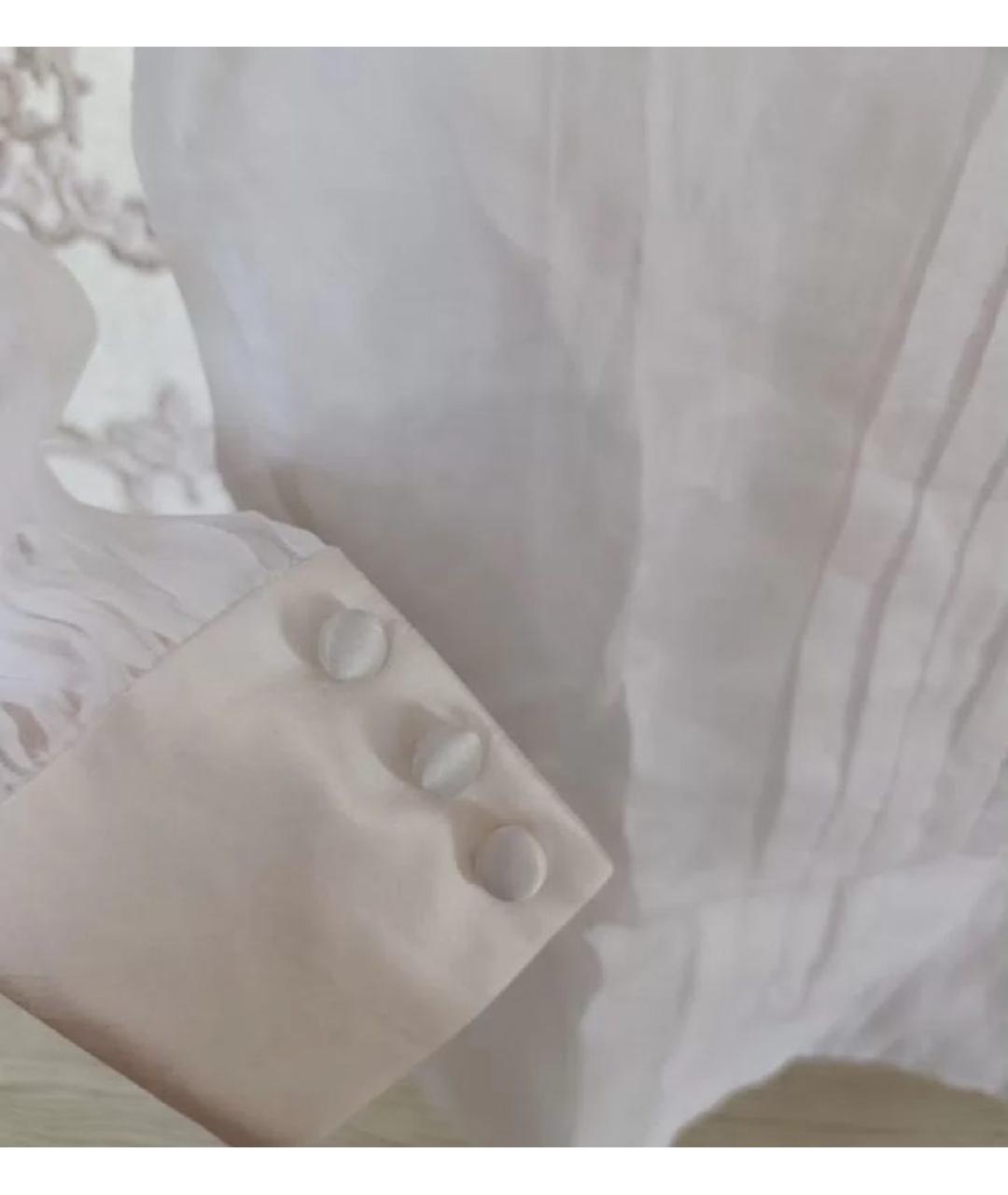 MARC JACOBS Белая шелковая блузы, фото 4