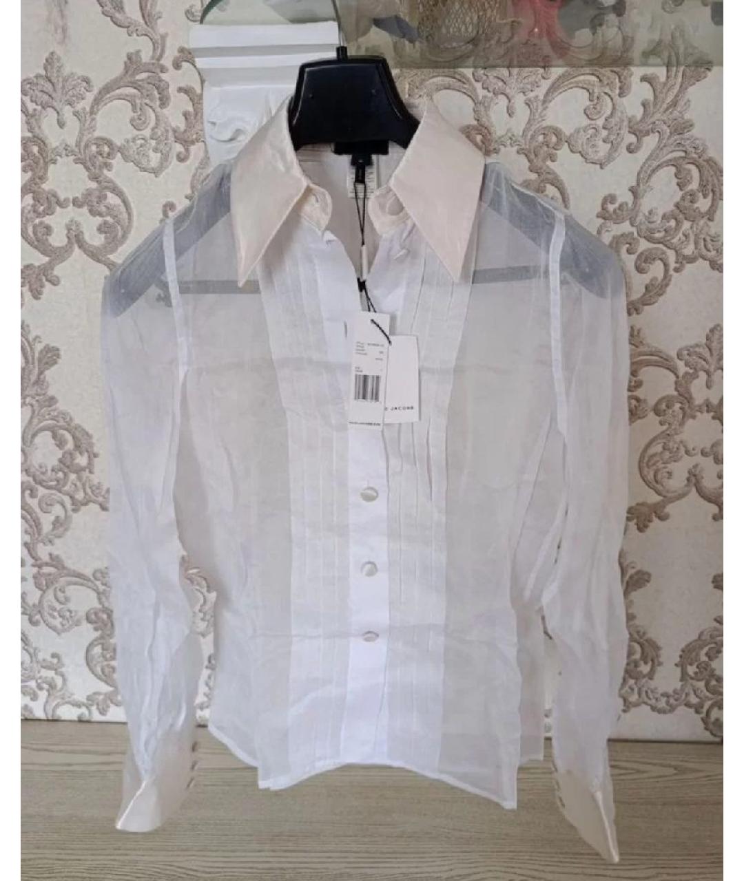 MARC JACOBS Белая шелковая блузы, фото 5