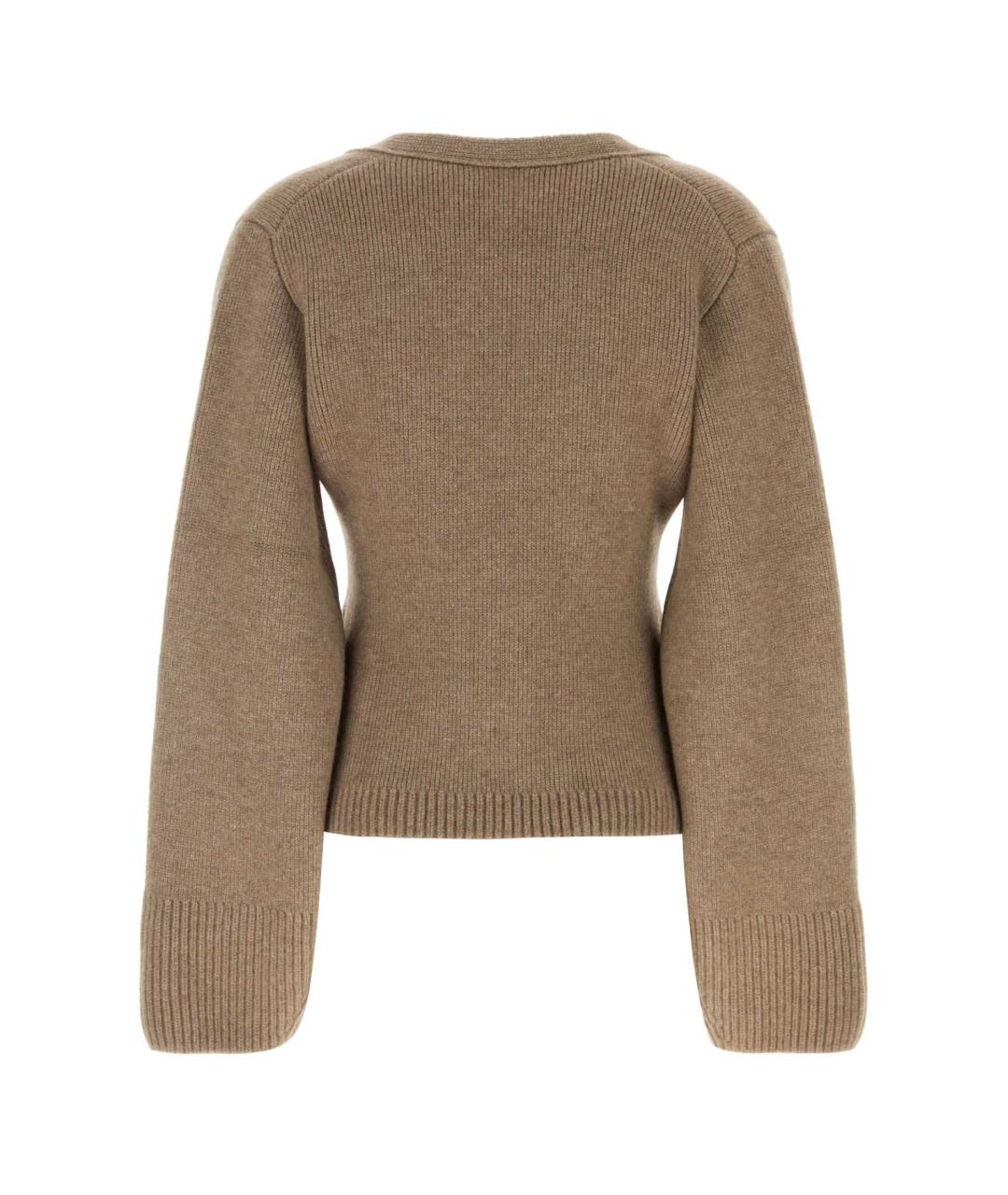 KHAITE Бежевый кашемировый кардиган, фото 2