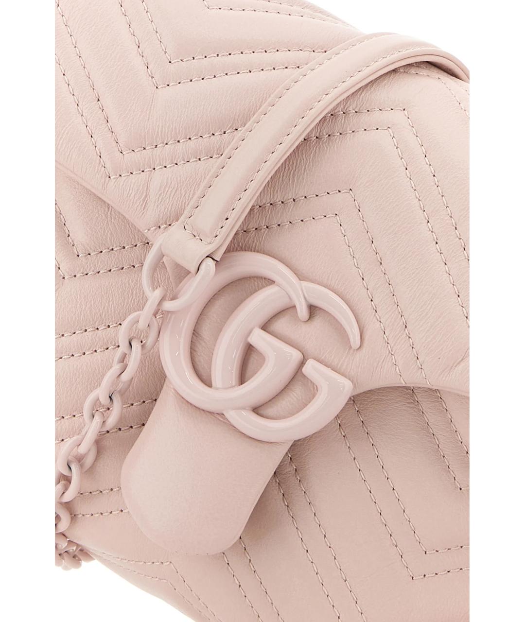 GUCCI Розовая кожаная сумка через плечо, фото 4