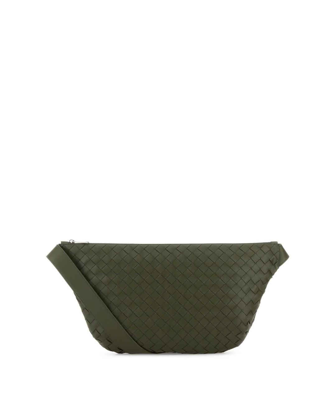 BOTTEGA VENETA Зеленая кожаная сумка на плечо, фото 1