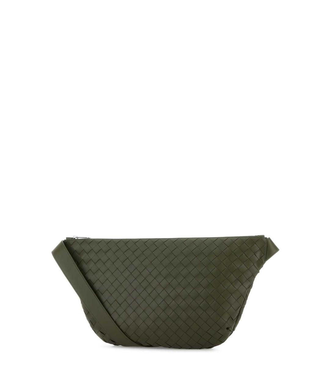 BOTTEGA VENETA Зеленая кожаная сумка на плечо, фото 2