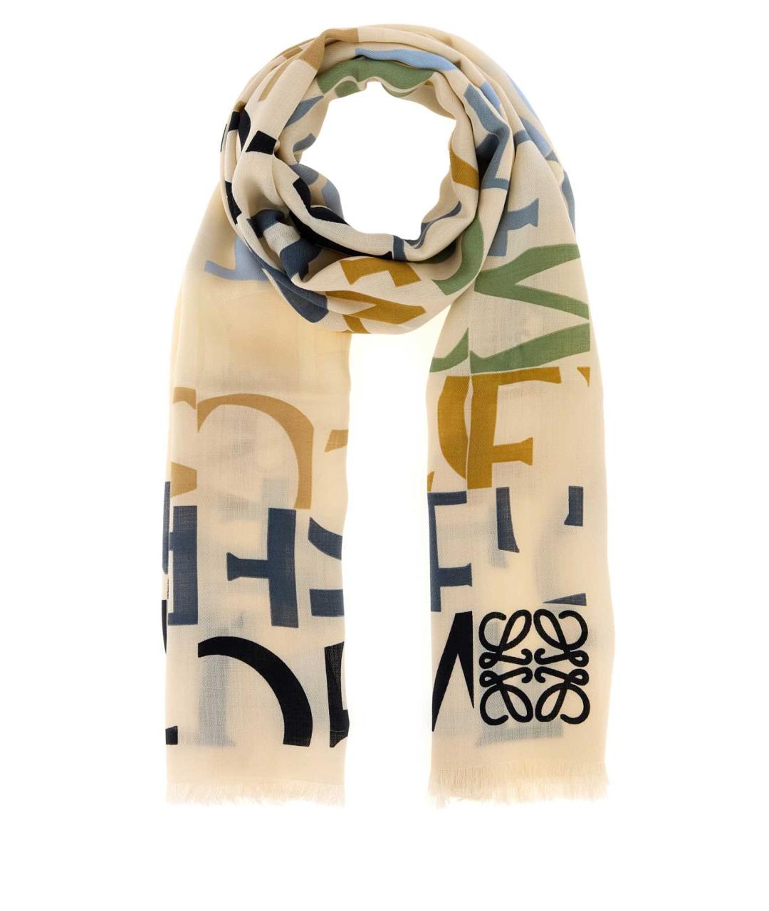 LOEWE Мульти шерстяной шарф, фото 1