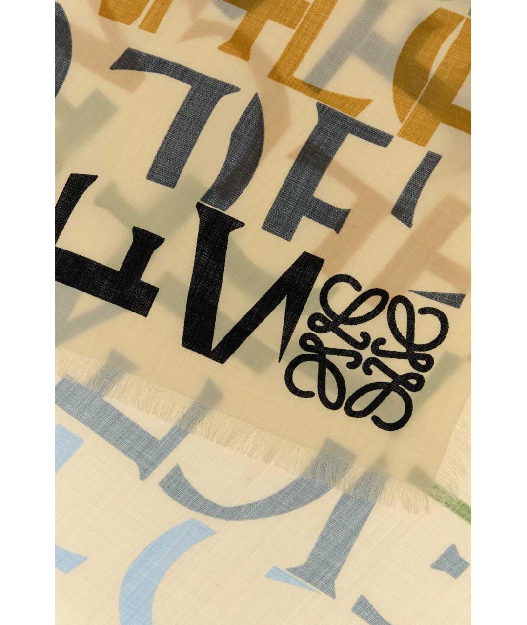 LOEWE Мульти шерстяной шарф, фото 2