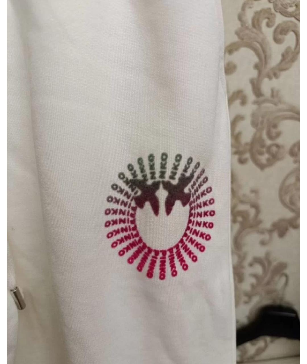 PINKO Белые хлопковые спортивные брюки и шорты, фото 3