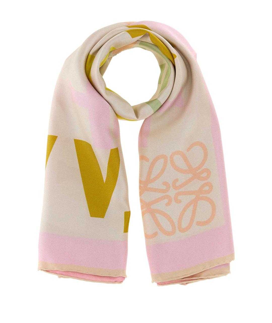 LOEWE Мульти шелковый шарф, фото 1