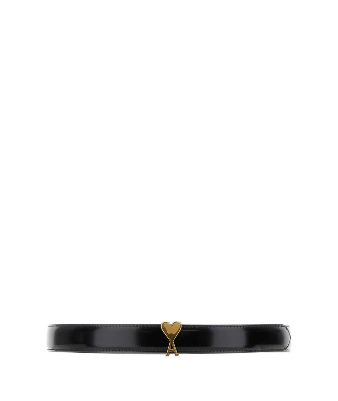 Ami Paris Черный кожаный ремень, фото 1