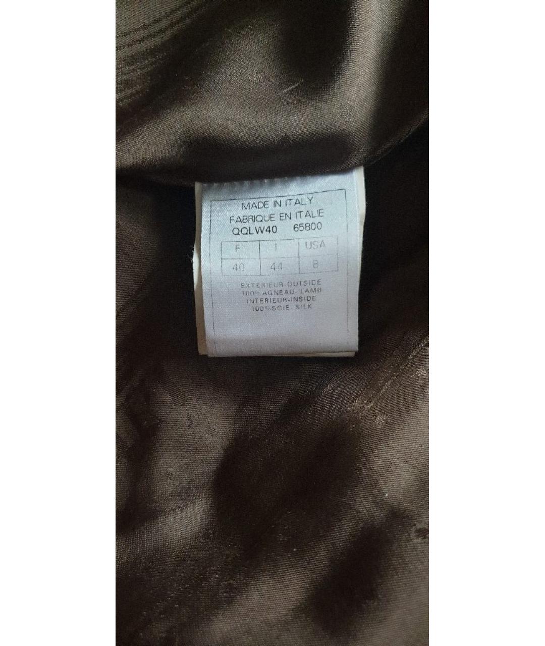 JOHN GALLIANO Коричневый кожаный тренч/плащ, фото 4