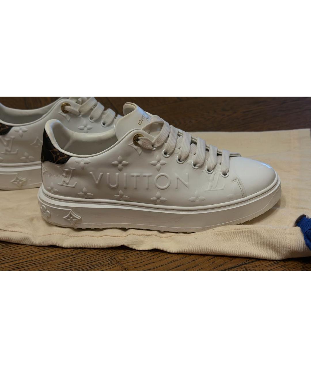LOUIS VUITTON Белые кожаные кеды, фото 6