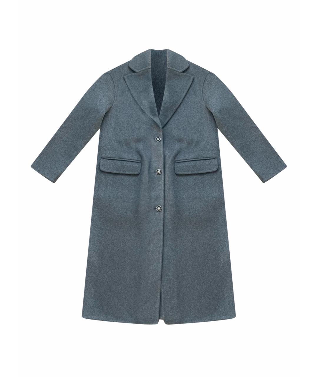 JOHN RICHMOND Серое шерстяное пальто, фото 1