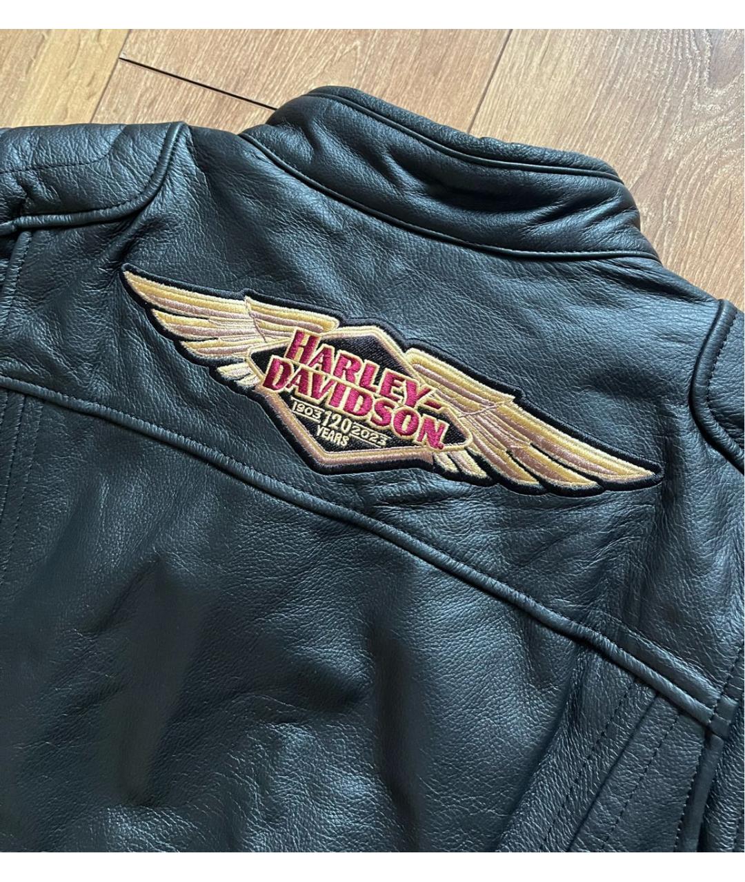 Harley Davidson Черная кожаная куртка, фото 5