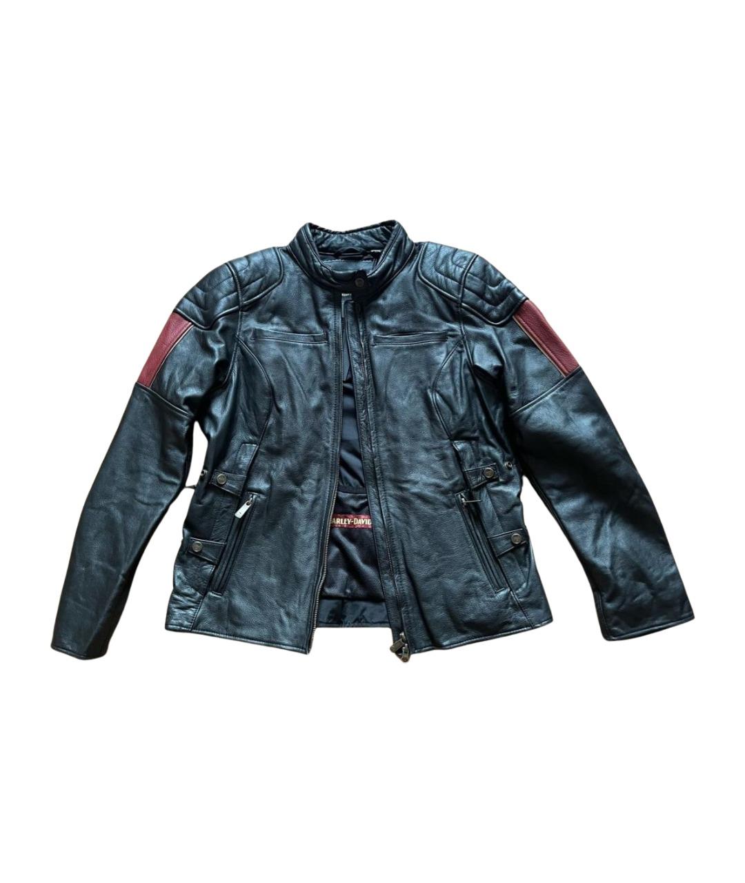 Harley Davidson Черная кожаная куртка, фото 1