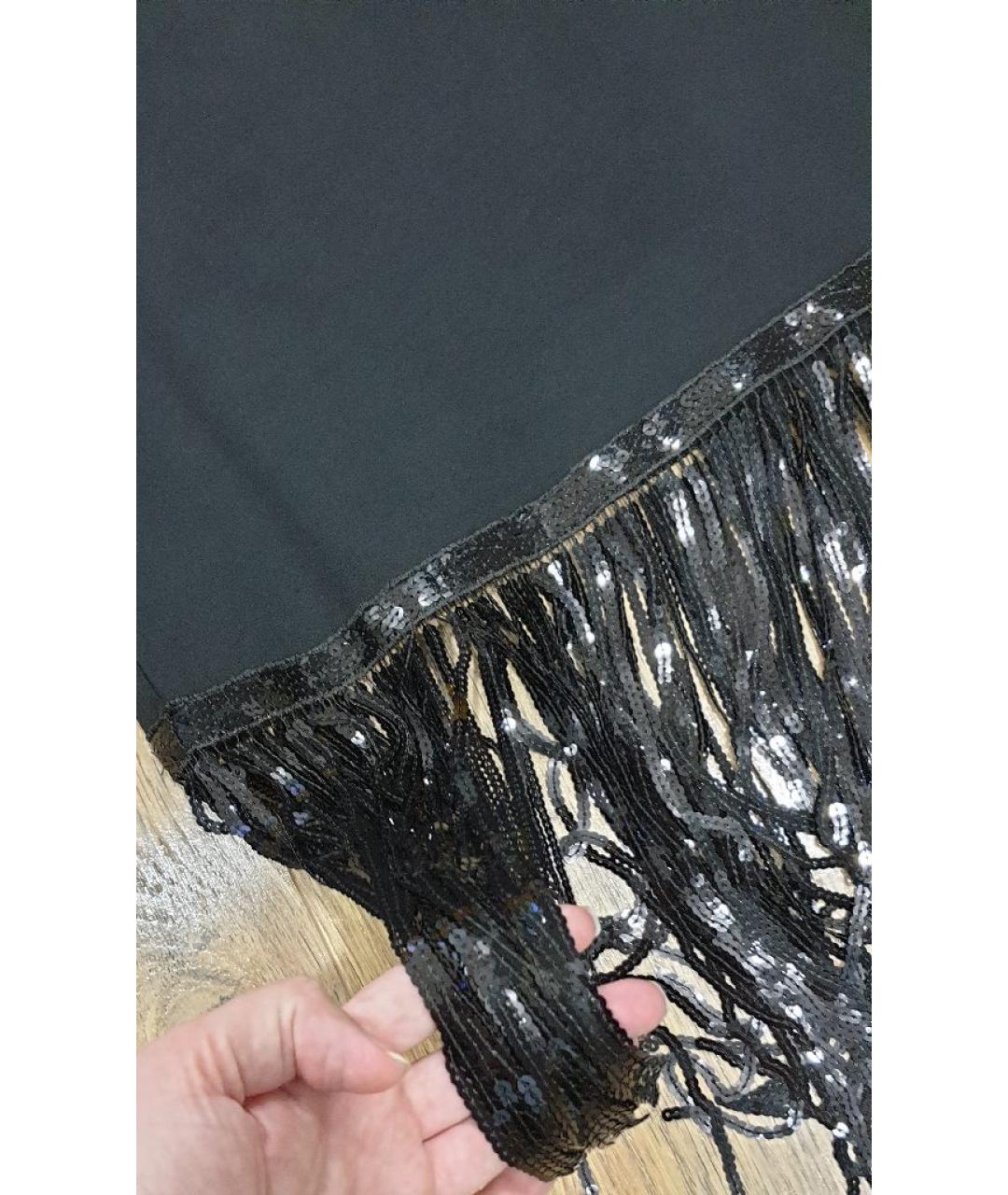 TWIN-SET Черное хлопковое повседневное платье, фото 4