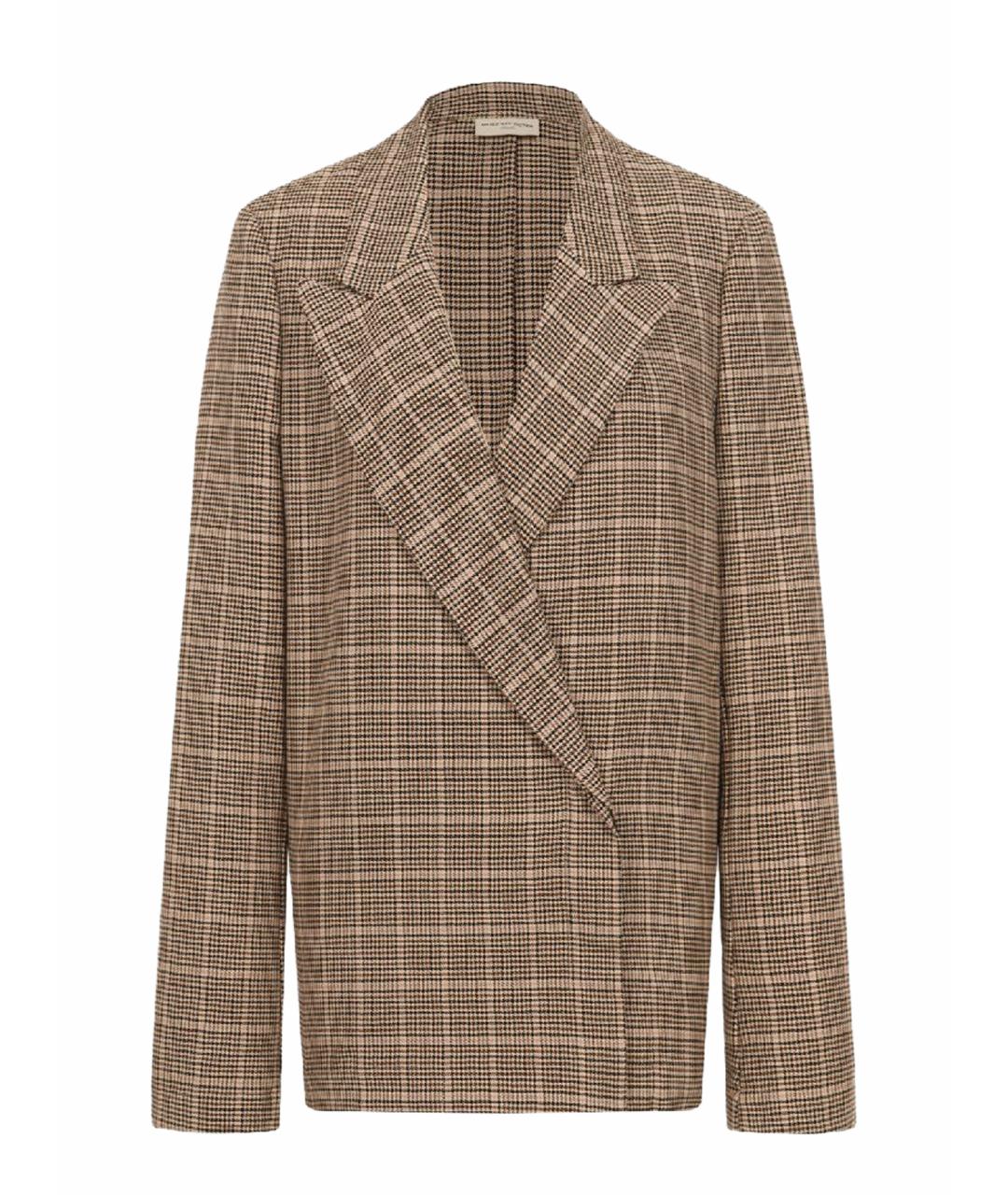 DRIES VAN NOTEN Бежевый хлопковый жакет/пиджак, фото 1