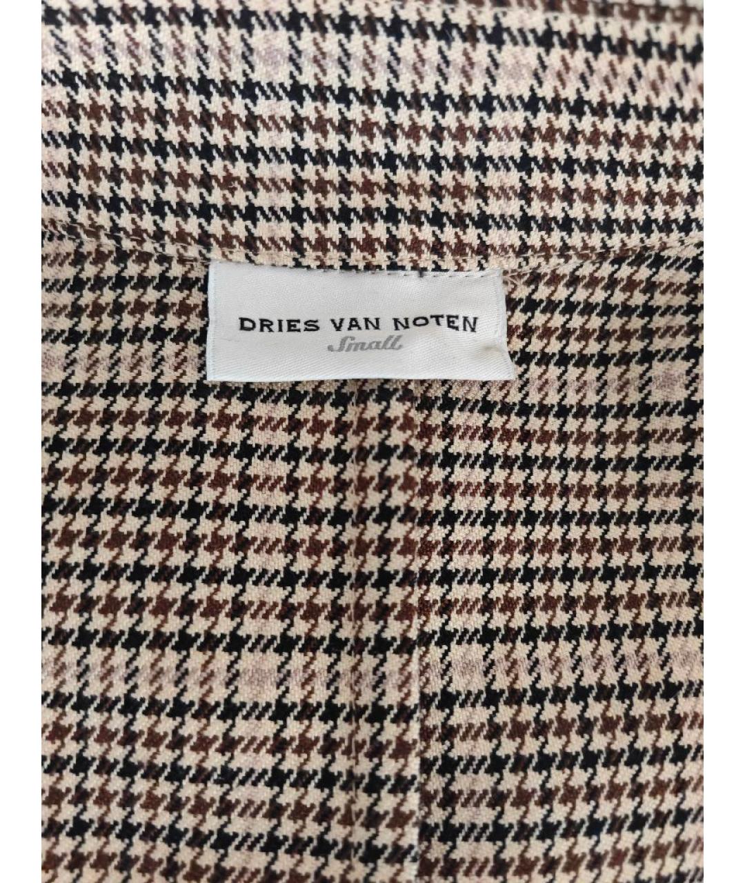 DRIES VAN NOTEN Бежевый хлопковый жакет/пиджак, фото 3