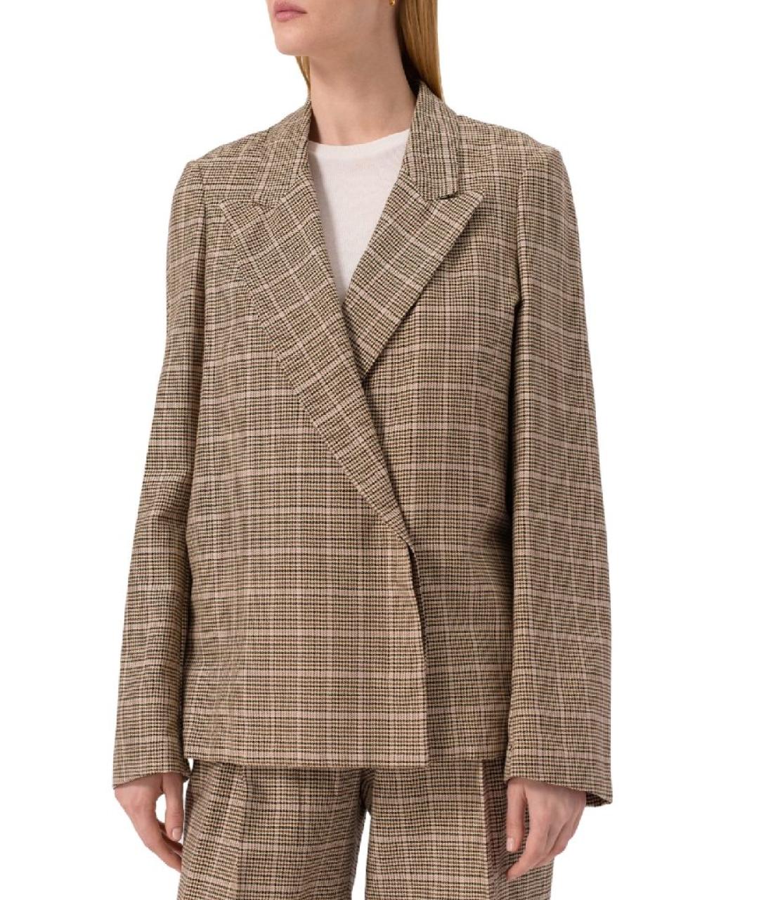 DRIES VAN NOTEN Бежевый хлопковый жакет/пиджак, фото 5