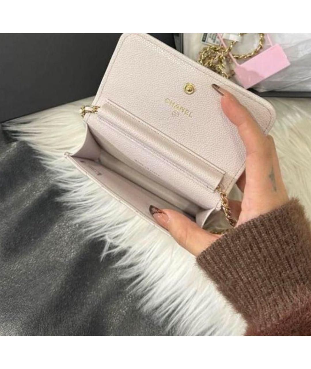 CHANEL Розовая кожаная сумка через плечо, фото 5
