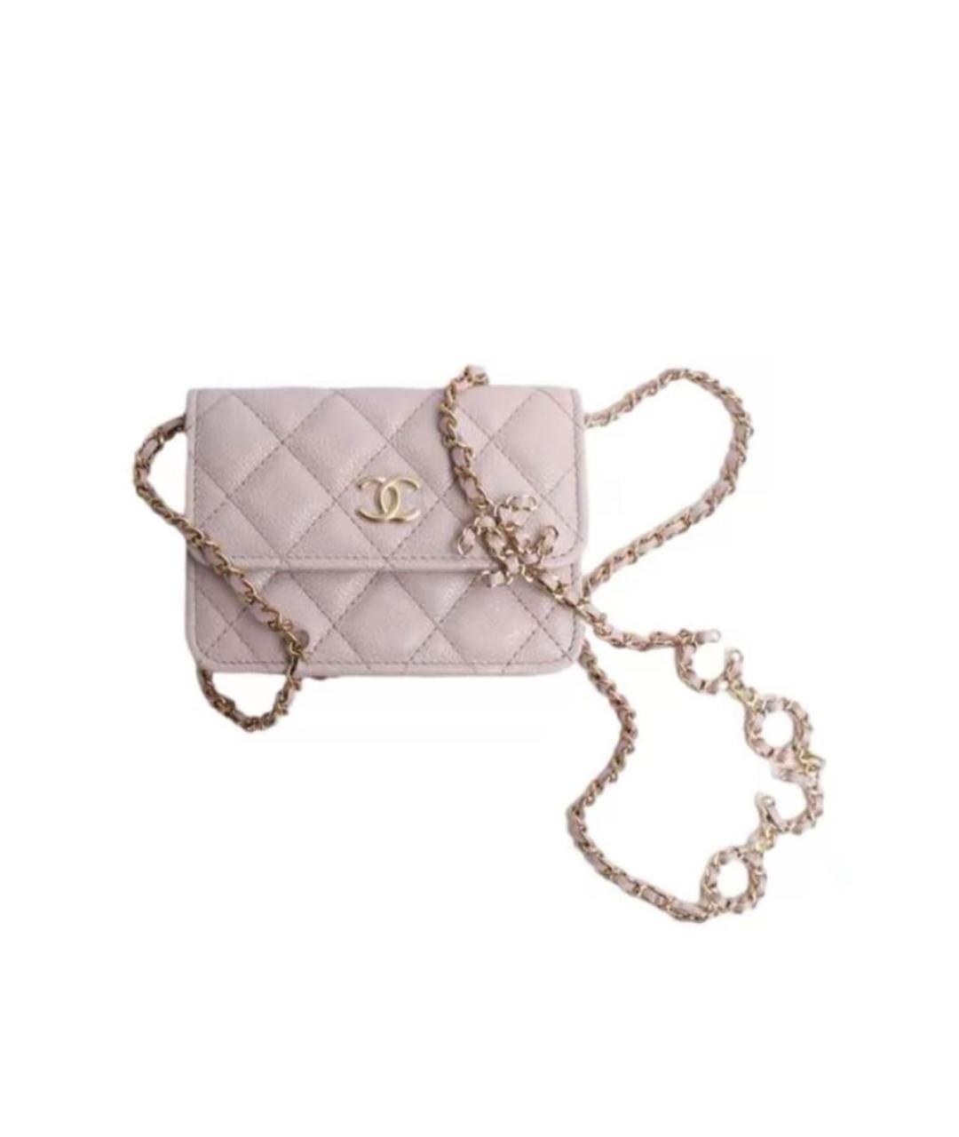 CHANEL Розовая кожаная сумка через плечо, фото 8