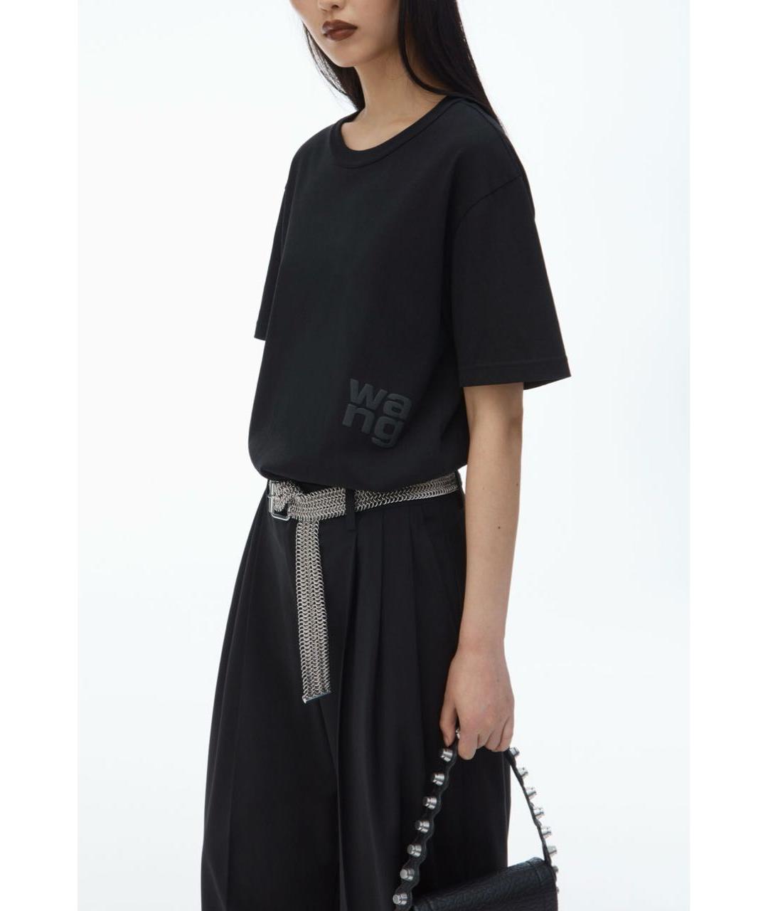 ALEXANDER WANG Черная хлопковая футболка, фото 7