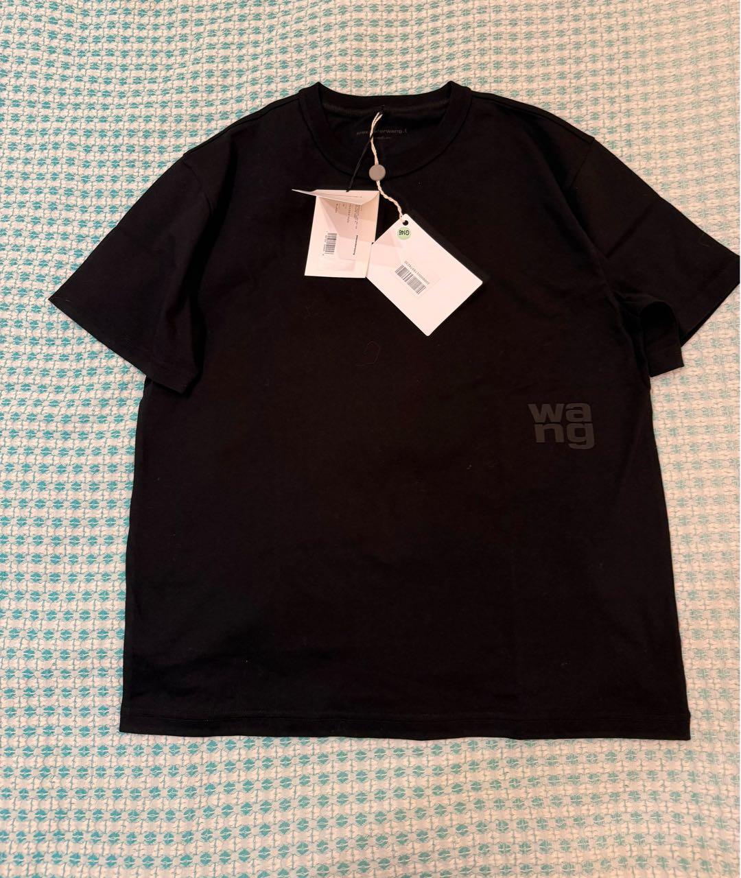 ALEXANDER WANG Черная хлопковая футболка, фото 2