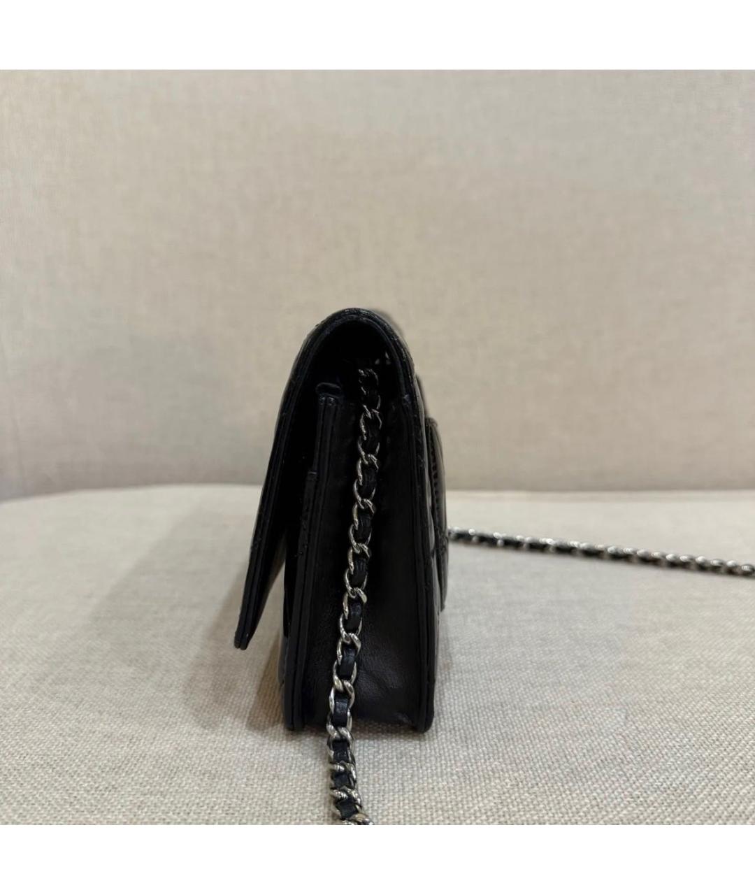 CHANEL Черная кожаная сумка через плечо, фото 4