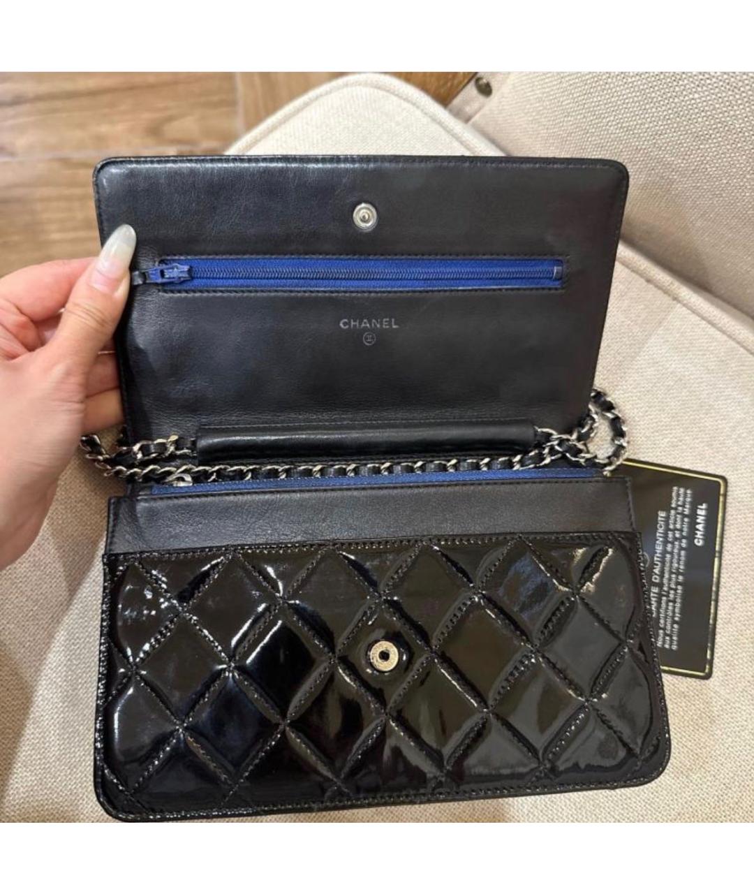 CHANEL Черная кожаная сумка через плечо, фото 6