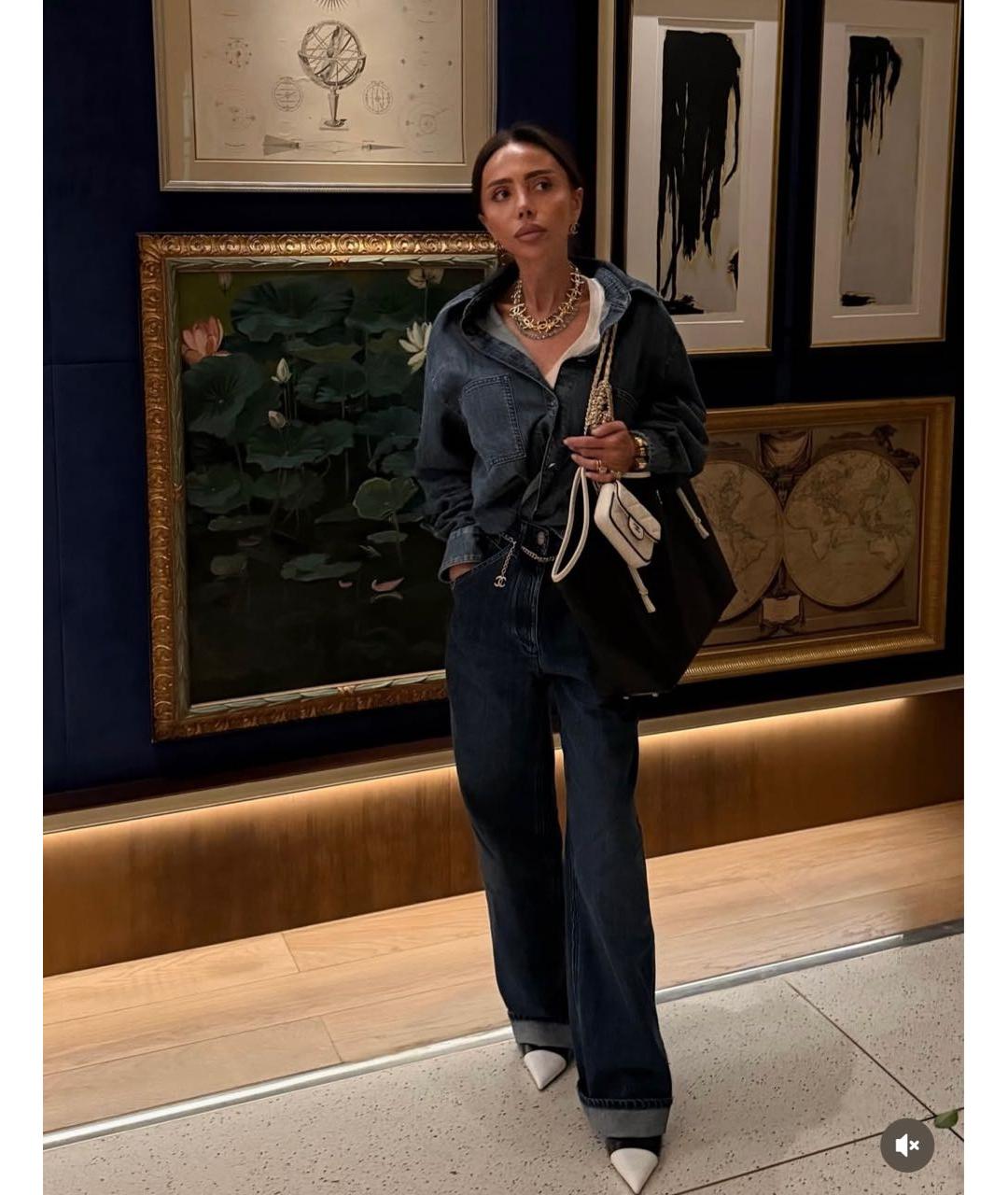 CHANEL Синяя деним рубашка, фото 4