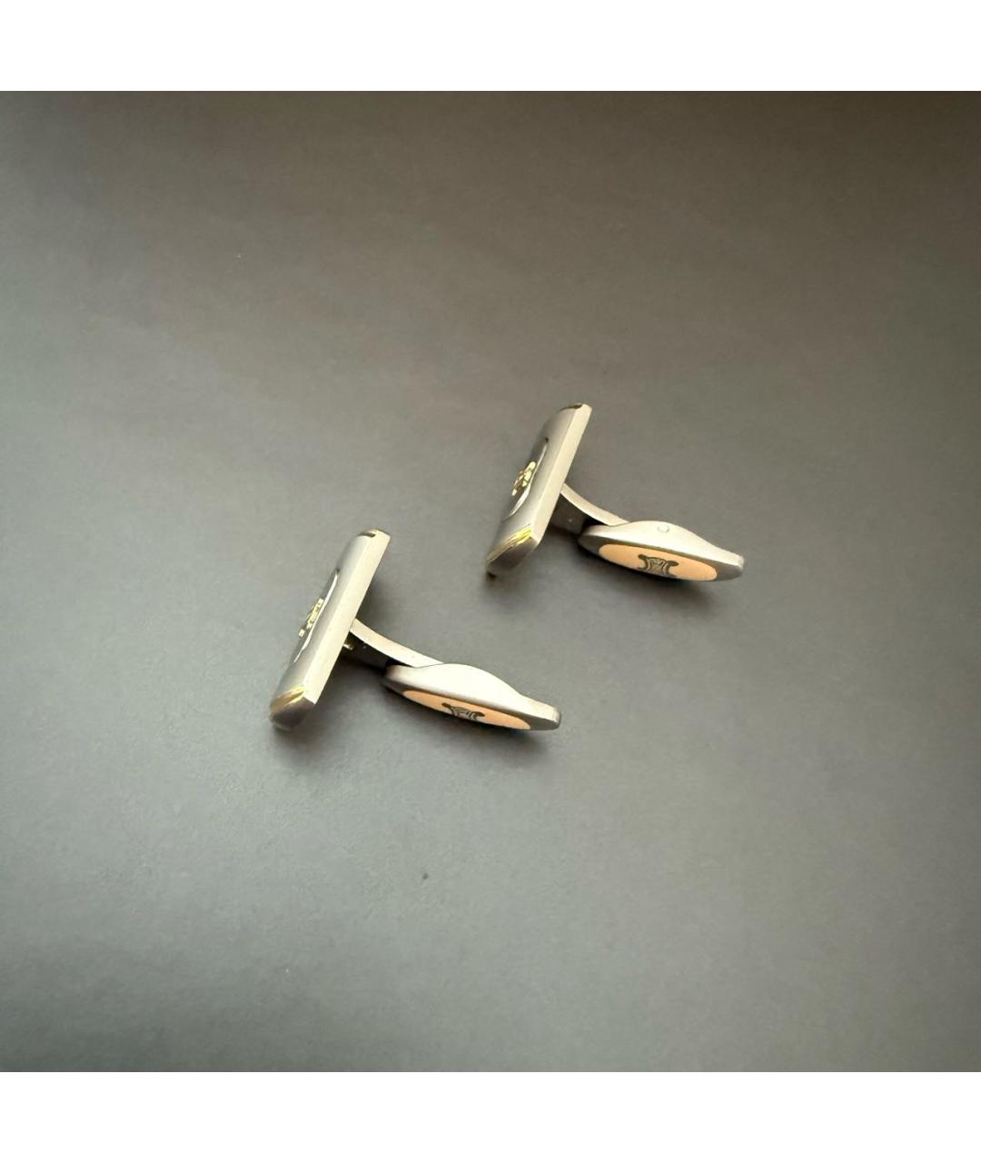 CELINE Серебряные металлические запонки, фото 7