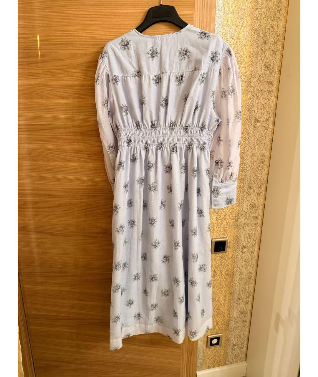 GANNI Голубое полиэстеровое повседневное платье, фото 5