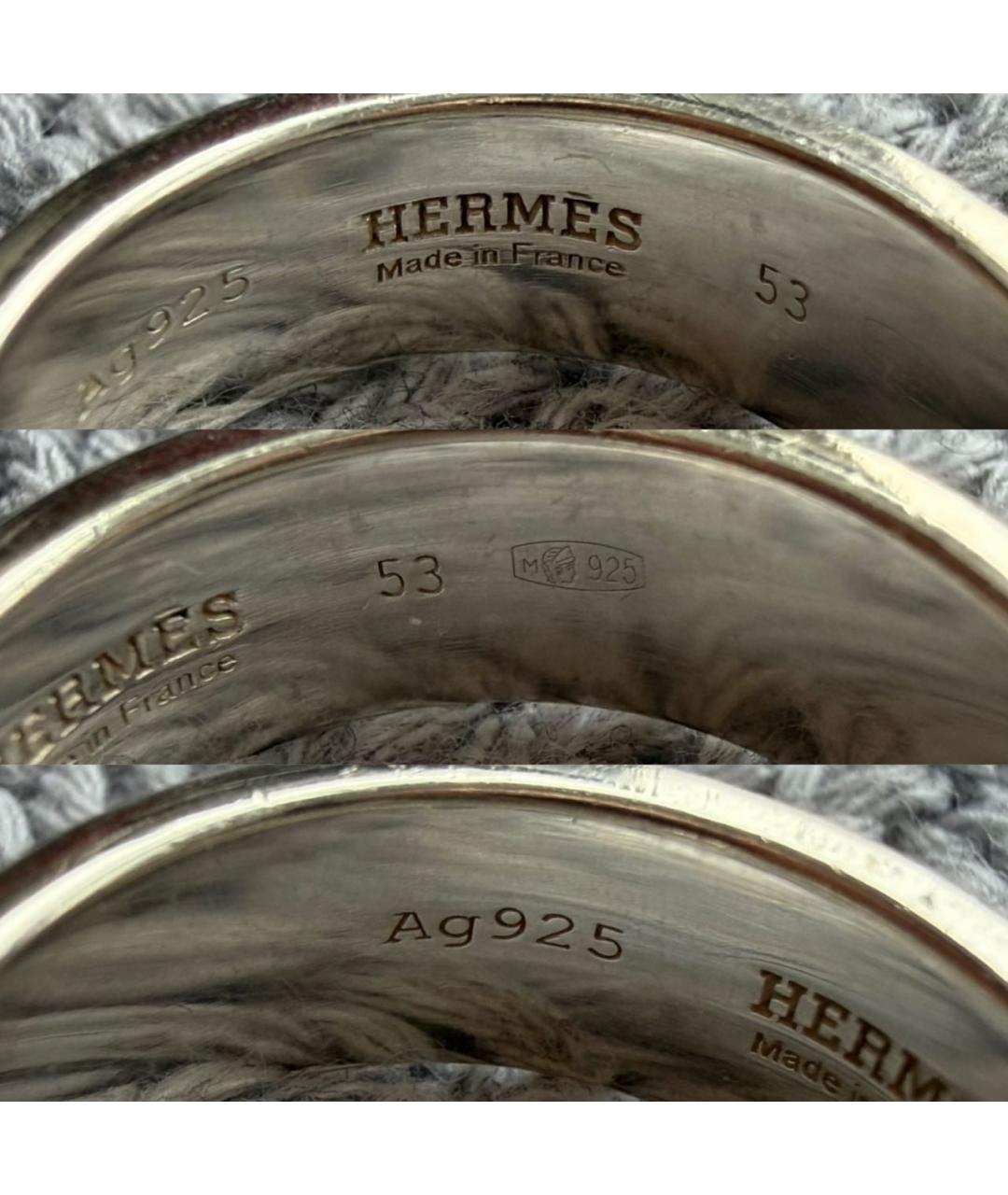 HERMES Серебряное серебряное кольцо, фото 6