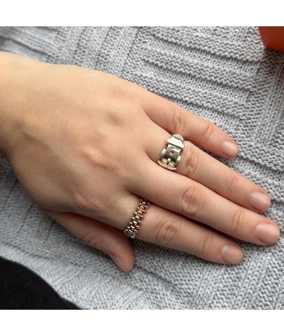 HERMES Серебряное серебряное кольцо, фото 7