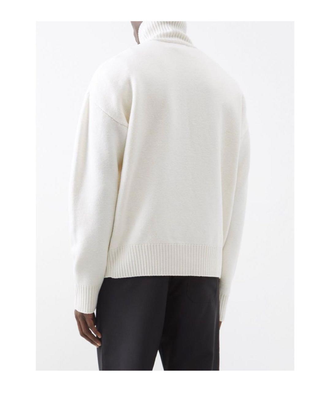 Ami Paris Белый шерстяной джемпер / свитер, фото 2